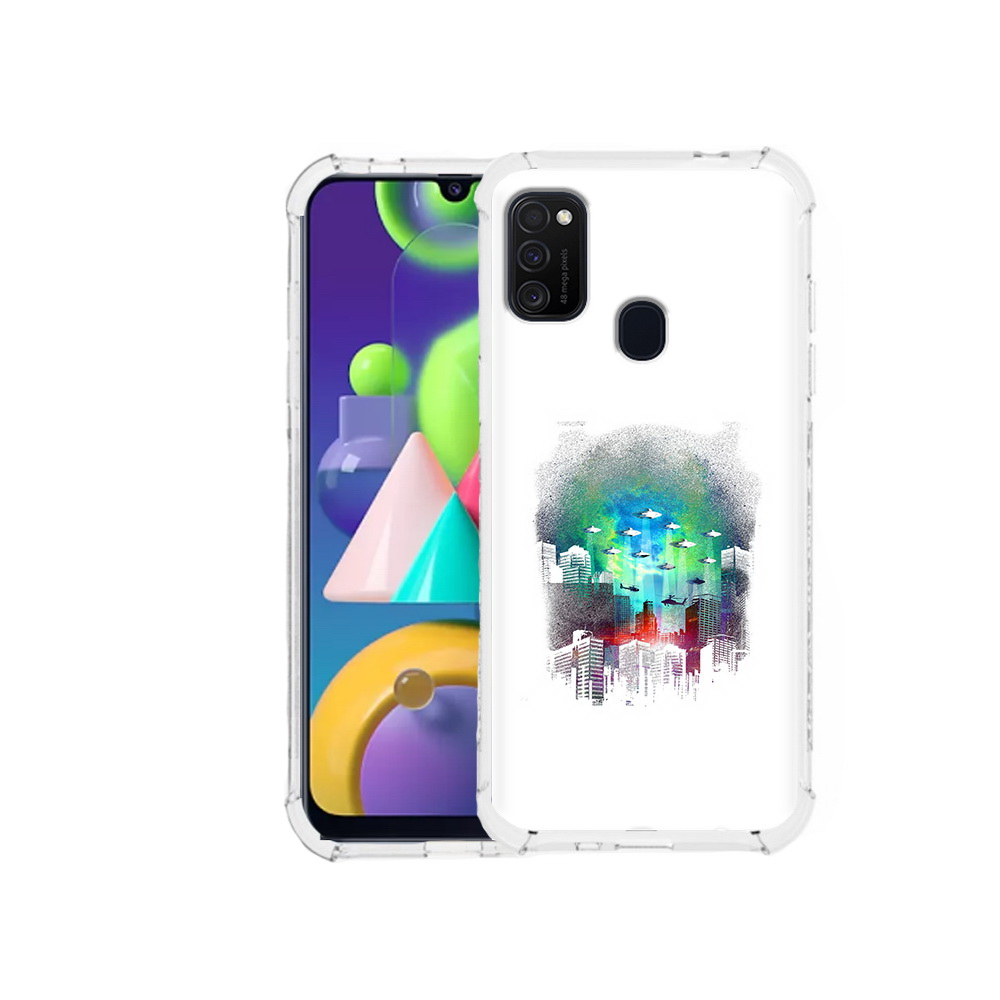 

Чехол MyPads Tocco для Samsung Galaxy M21 город в свечении (PT147110.591.296), Прозрачный, Tocco