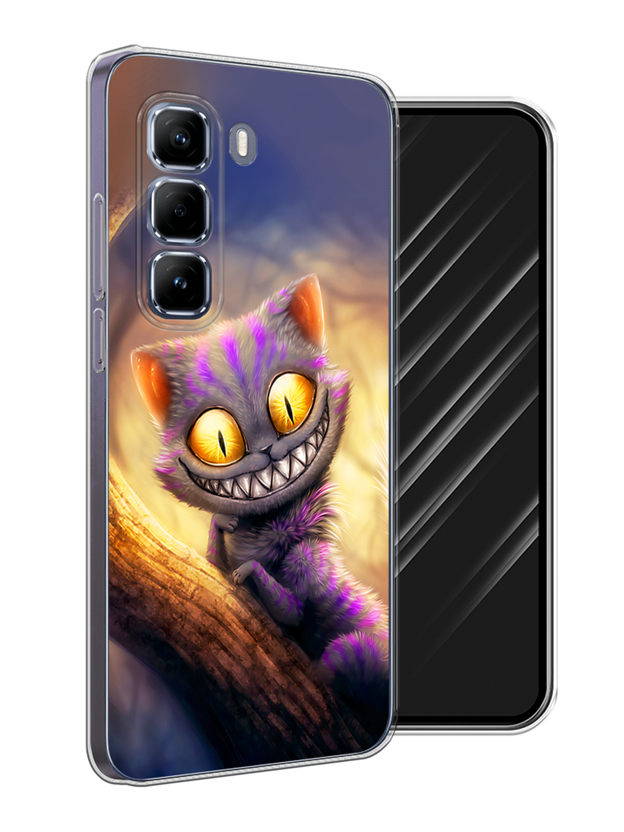 

Чехол Awog на Infinix Hot 50 Pro "Cheshire Cat", Фиолетовый;желтый, 3106950-1