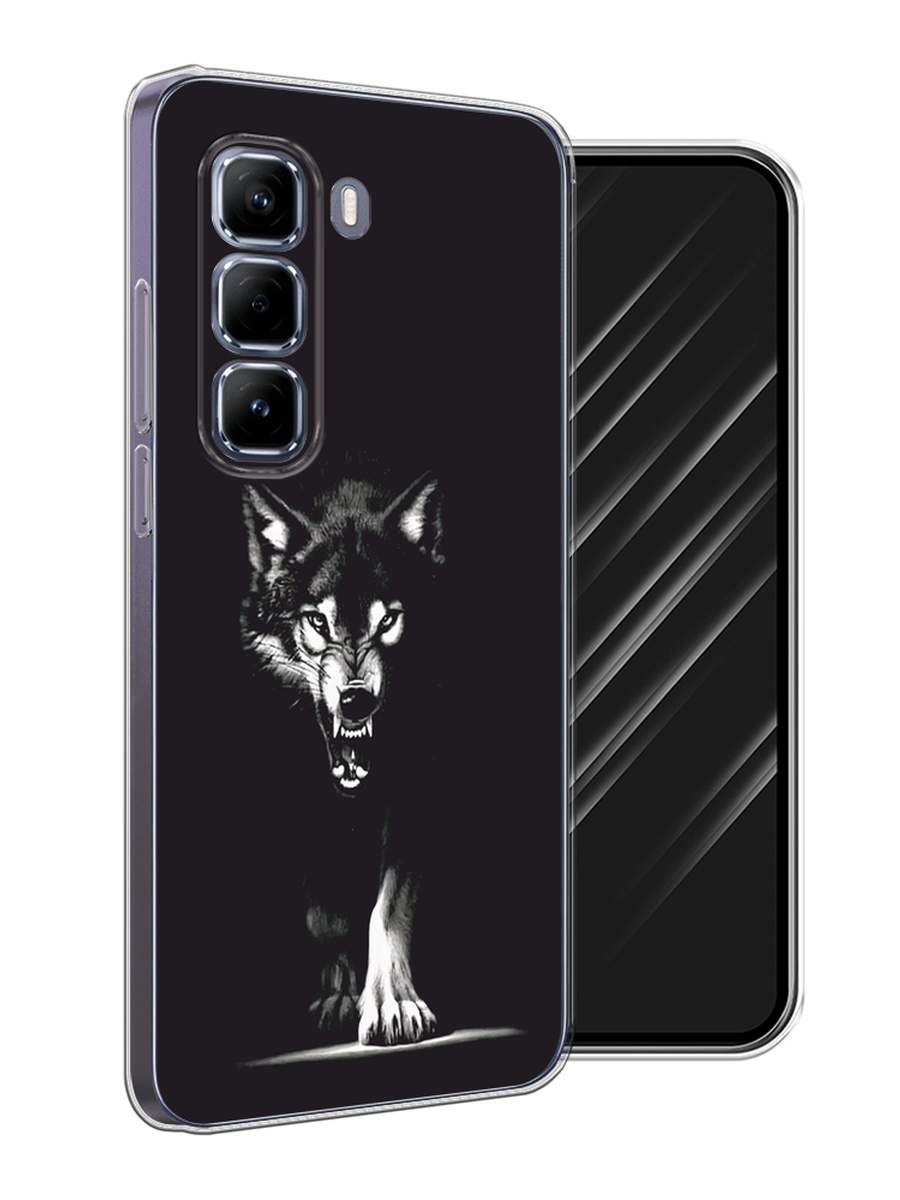 

Чехол Awog на Infinix Hot 50 Pro "Волк выходит из ночи", Серый;черный;белый, 3106950-1