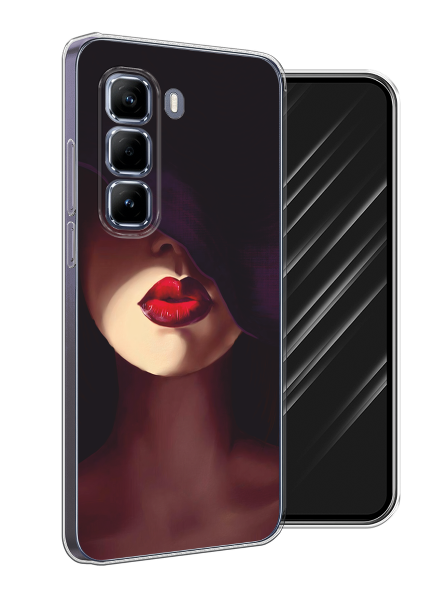 

Чехол Awog на Infinix Hot 50 Pro "Красные губы", Черный;бежевый;красный, 3106950-1