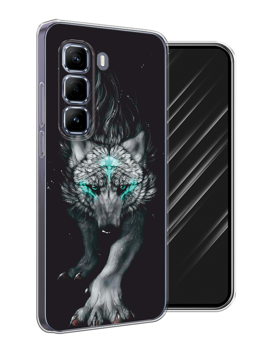 

Чехол Awog на Infinix Hot 50 Pro "Волшебный волк", Черный;серый, 3106950-1