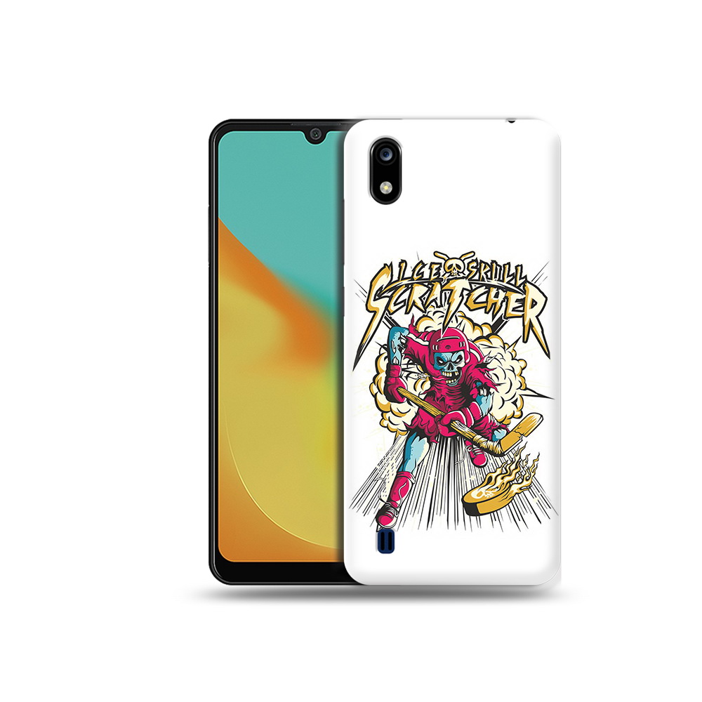 

Чехол MyPads Tocco для ZTE Blade A7 нарисованный скелет хоккеист (PT136477.473.514), Прозрачный, Tocco