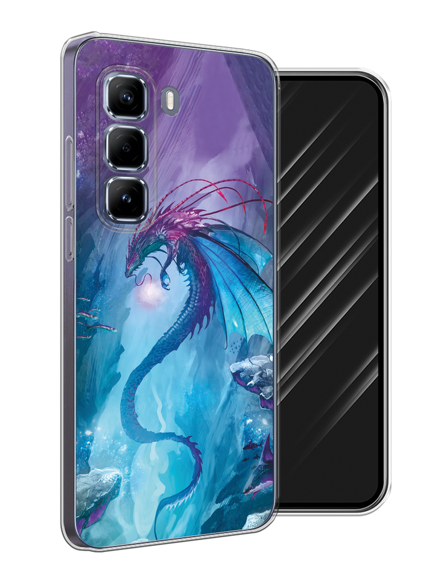 

Чехол Awog на Infinix Hot 50 Pro "Водный дракон", Голубой;фиолетовый;синий, 3106950-1