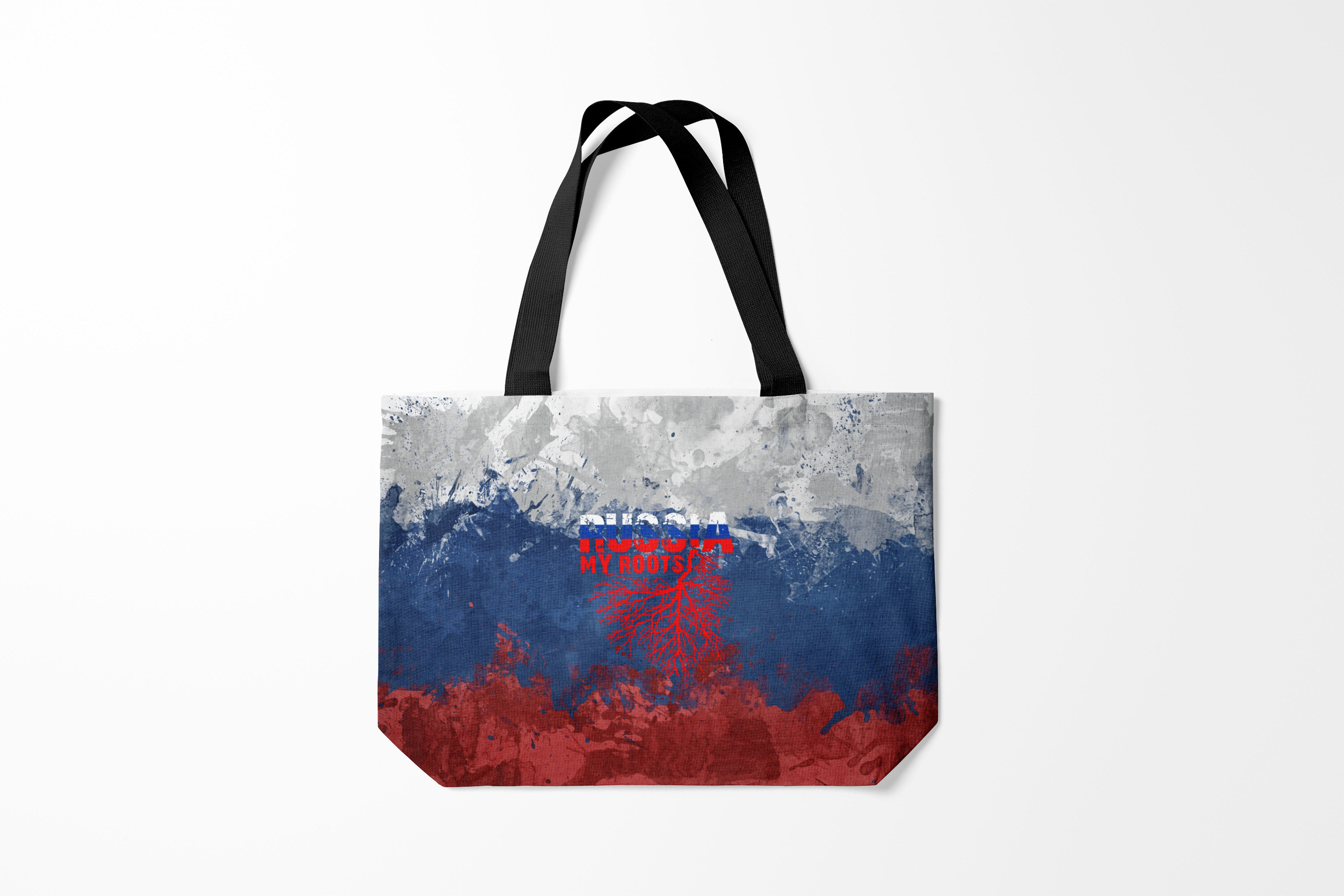 

Сумка шoппер унисекс Burnettie Флаг России Russia my roots, синий; красный, Флаг России Russia my roots