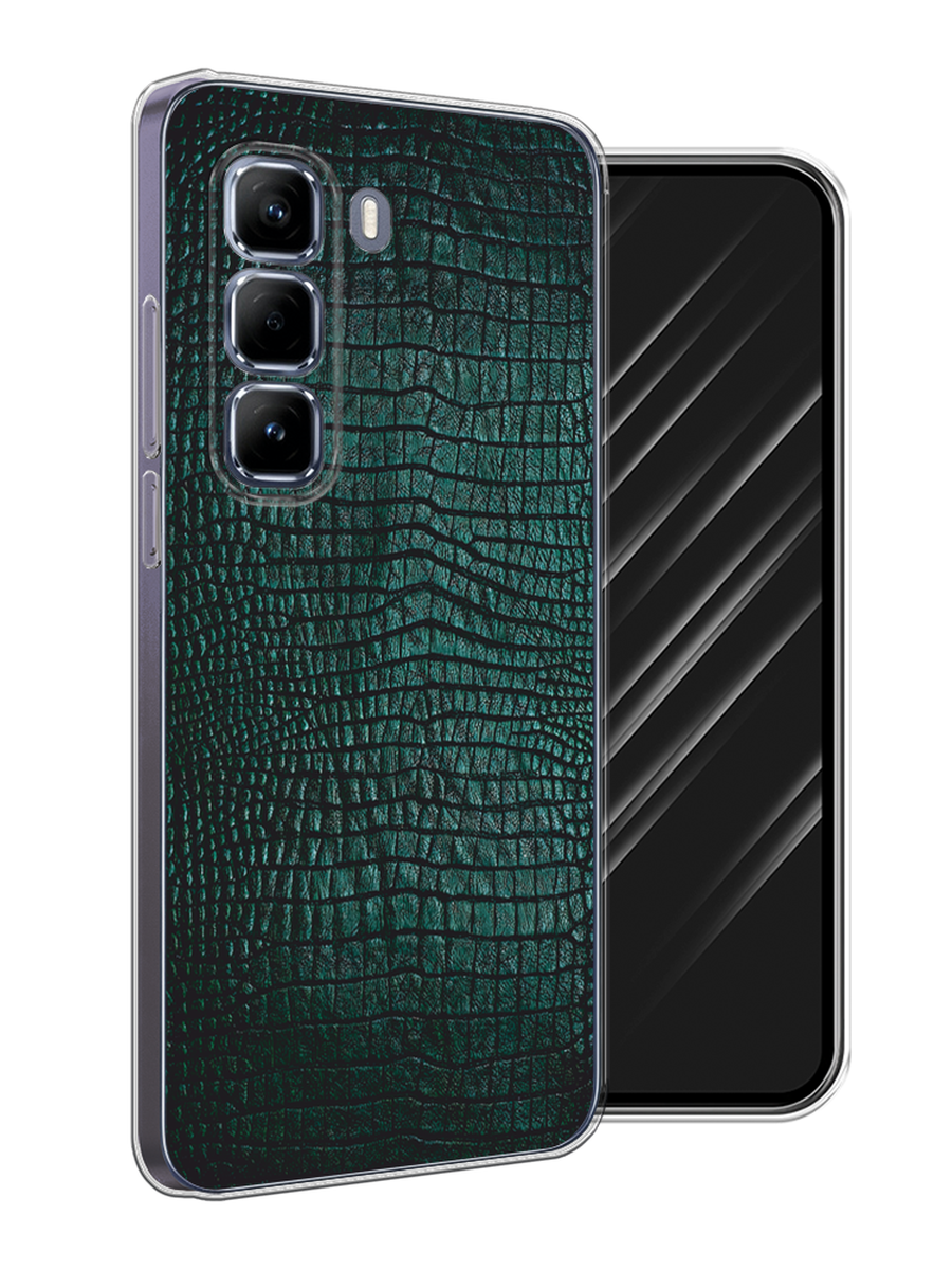 

Чехол Awog на Infinix Hot 50 Pro "Черная змея", Черный;серый;голубой, 3106950-1