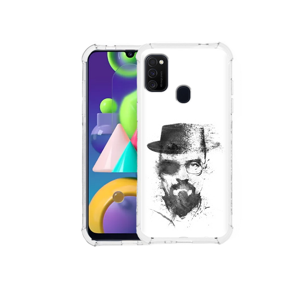 

Чехол MyPads Tocco для Samsung Galaxy M21 загадочный человек (PT147110.591.347), Прозрачный, Tocco