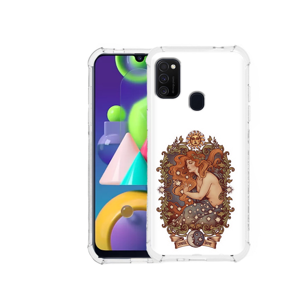 

Чехол MyPads Tocco для Samsung Galaxy M21 звездная девушка абстракция (PT147110.591.351), Прозрачный, Tocco