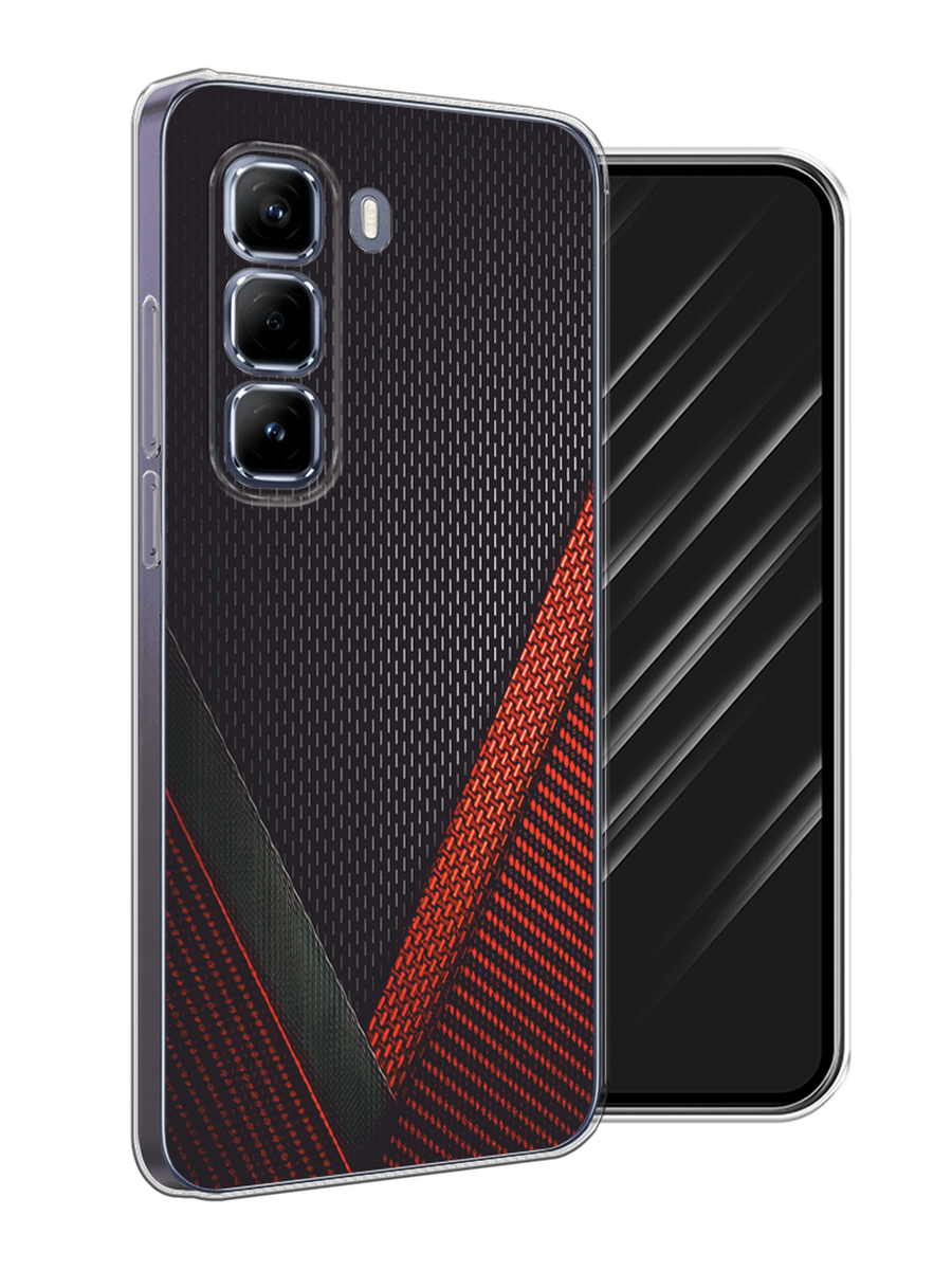 

Чехол Awog на Infinix Hot 50 Pro "Красный карбон", Черный;красный, 3106950-1