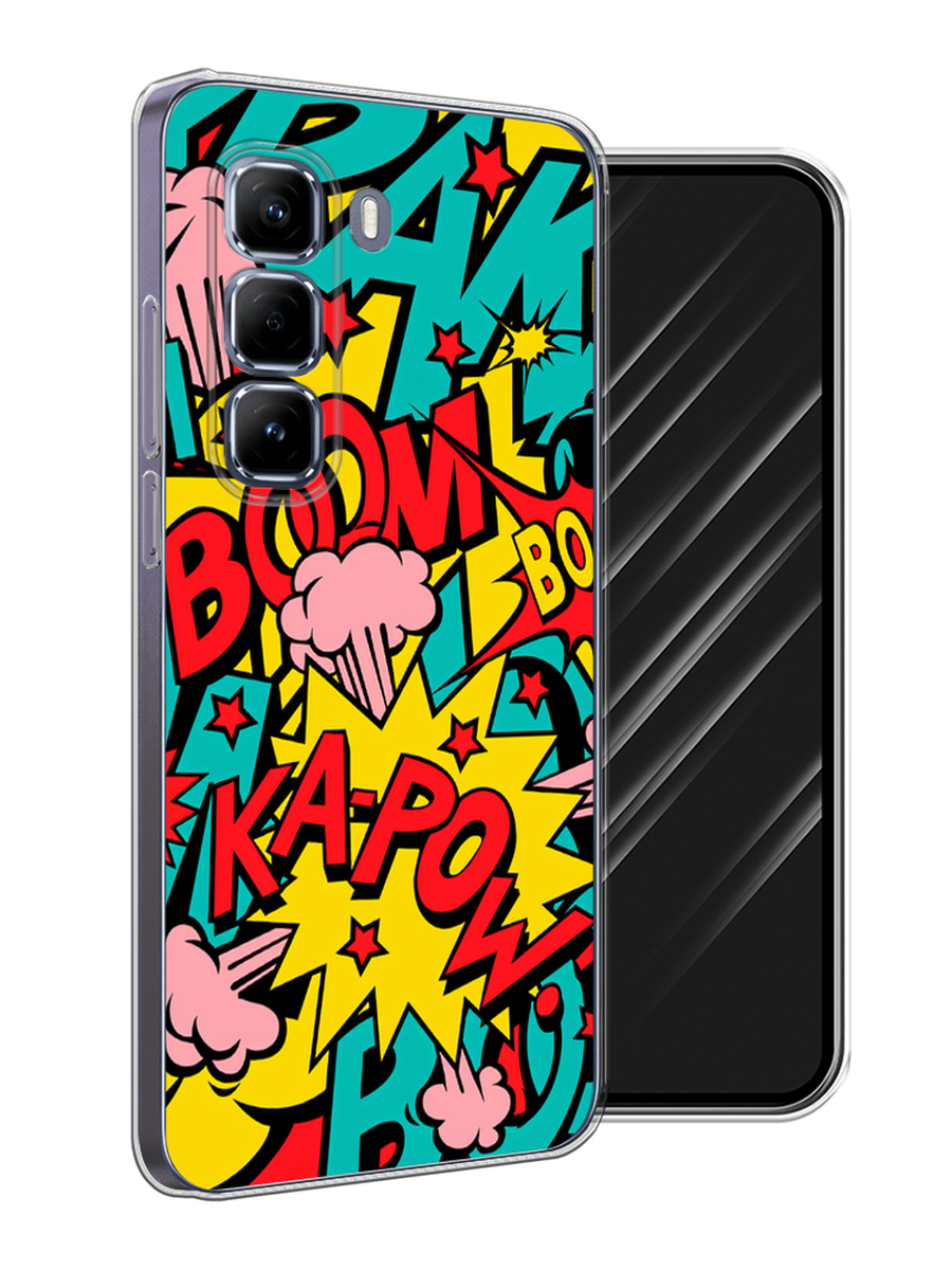 

Чехол Awog на Infinix Hot 50 Pro "Постер pop art", Бирюзовый;желтый;красный, 3106950-1