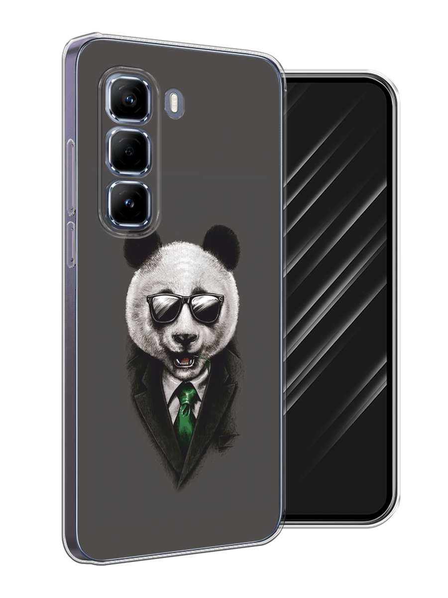 

Чехол Awog на Infinix Hot 50 Pro "Деловая панда", Серый;зеленый, 3106950-1