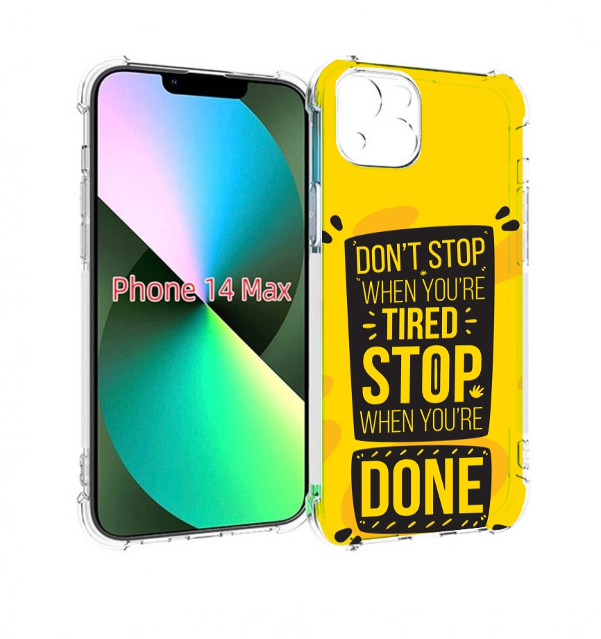 

Чехол MyPads yellow-done для iPhone 14 Plus (6.7), Прозрачный, Tocco