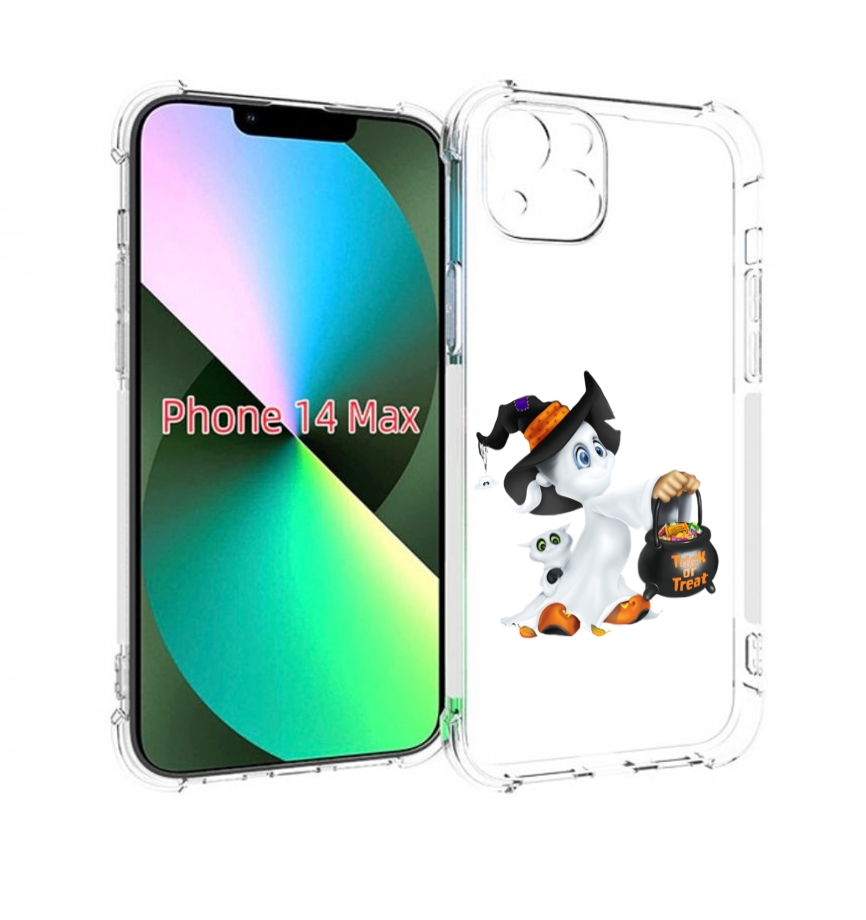 

Чехол MyPads Маленький призрак для iPhone 14 Plus (6.7), Прозрачный, Tocco