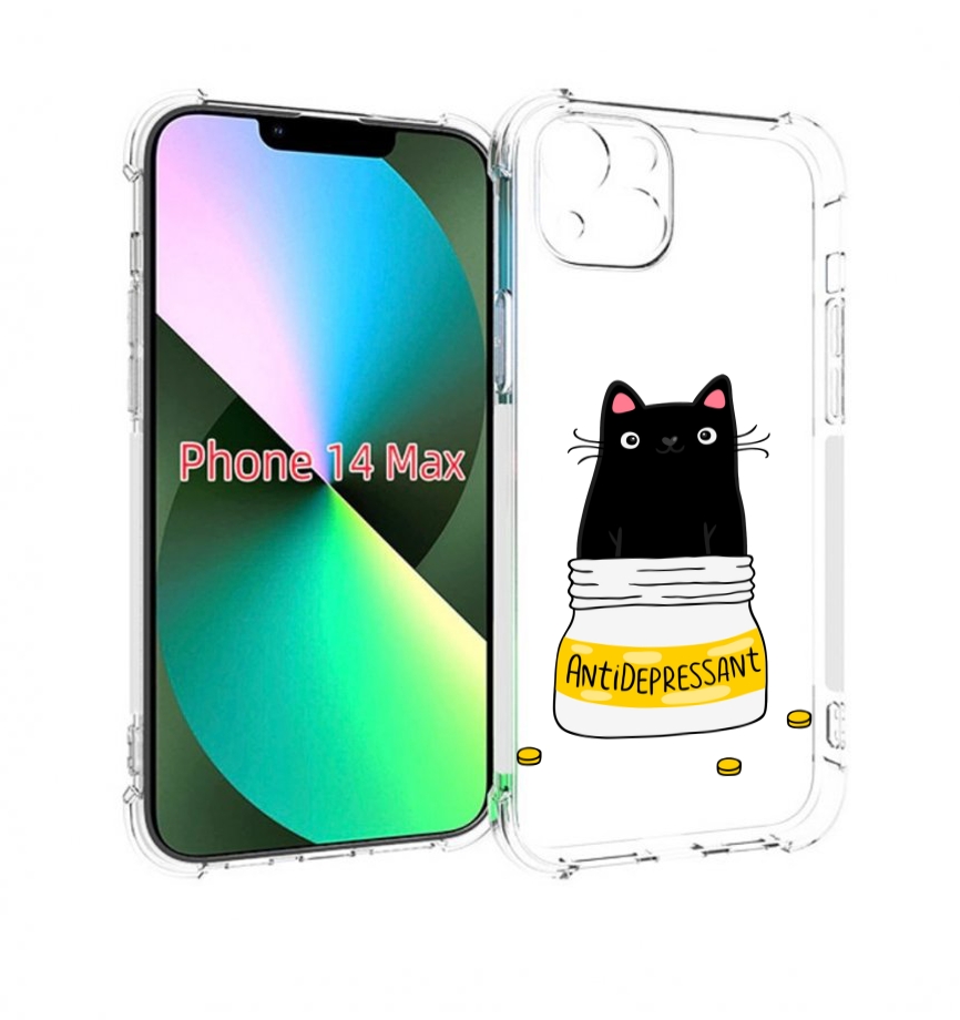 

Чехол MyPads Антидеприсан для iPhone 14 Plus (6.7), Прозрачный, Tocco