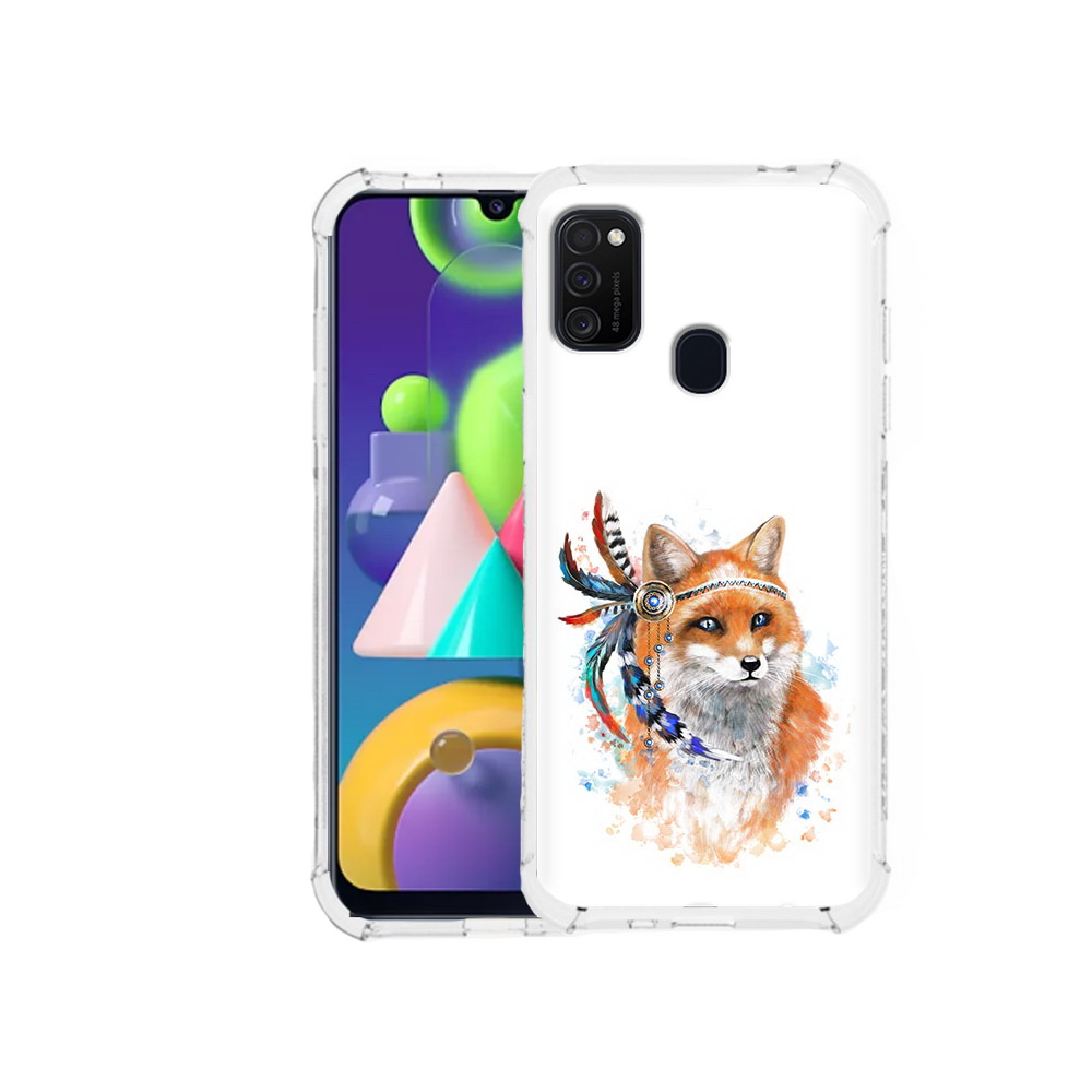 

Чехол MyPads Tocco для Samsung Galaxy M21 инду лиса (PT147110.591.377), Прозрачный, Tocco