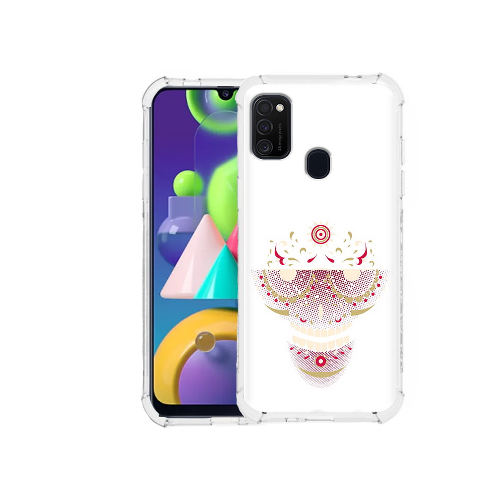 

Чехол MyPads Tocco для Samsung Galaxy M21 карнавальный скелет абстракция, Прозрачный, Tocco