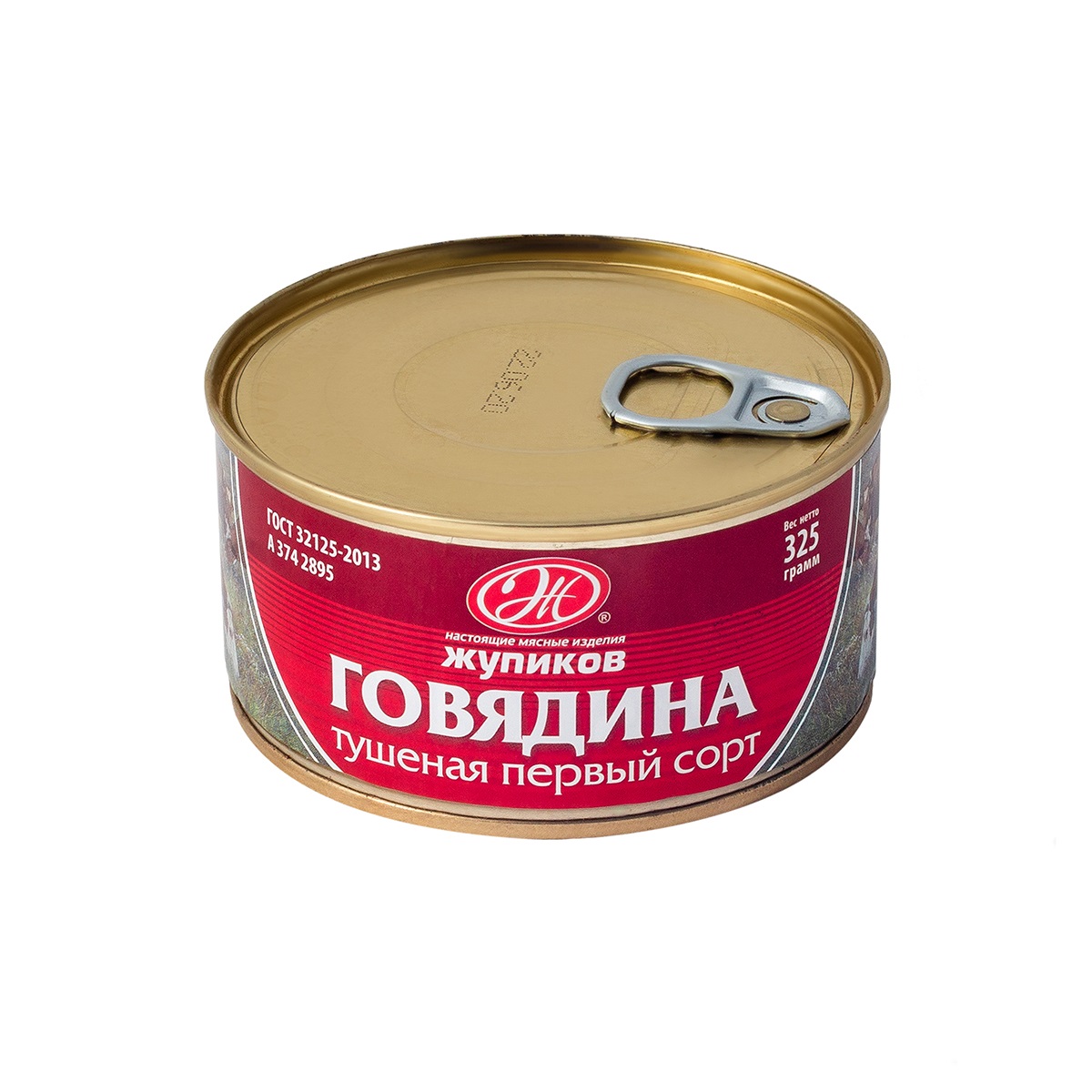 

Говядина тушеная Жупиков первый сорт 325 г, первый сорт