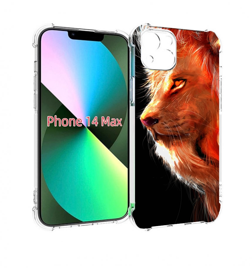 

Чехол MyPads Арт-рисунок-льва мужской для iPhone 14 Plus (6.7), Прозрачный, Tocco