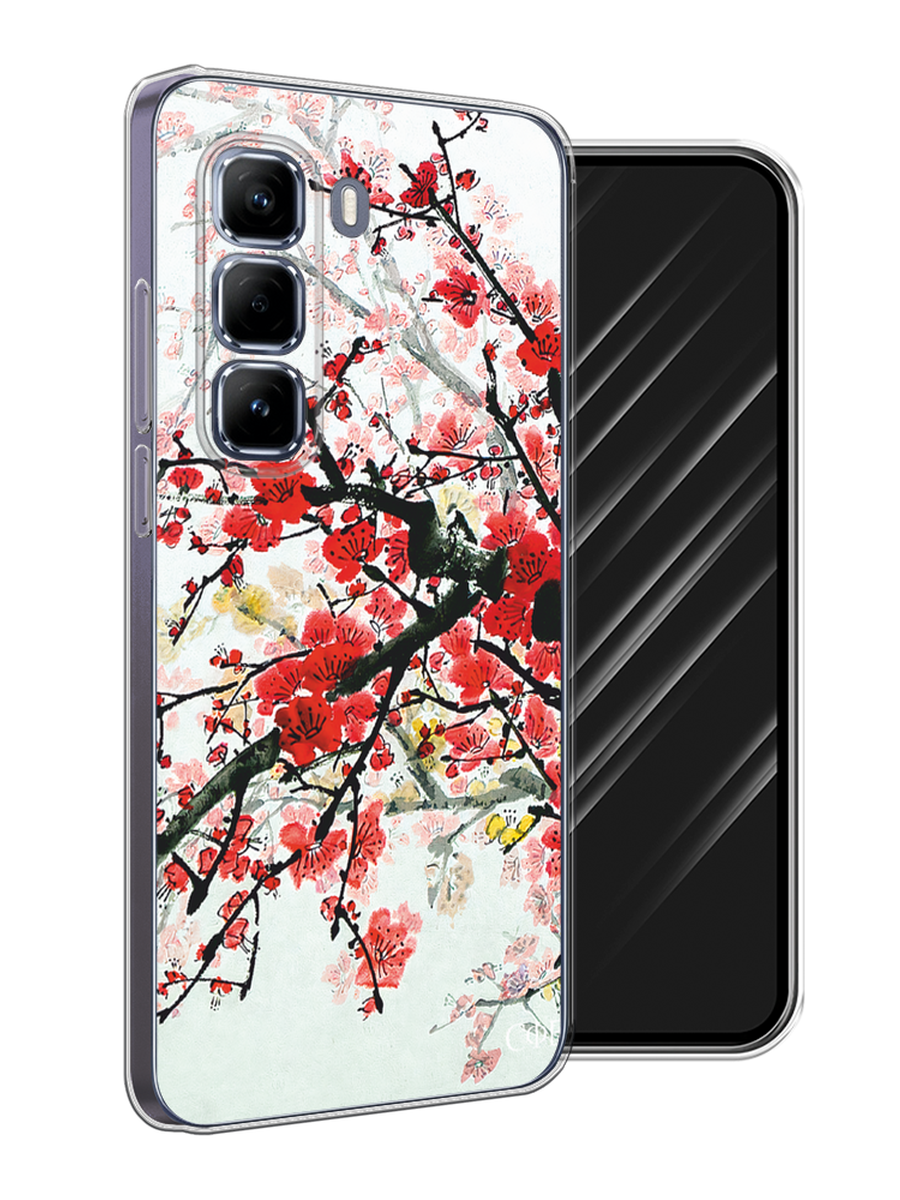 

Чехол Awog на Infinix Hot 50 Pro "Сакура", Розовый;черный, 3106950-1