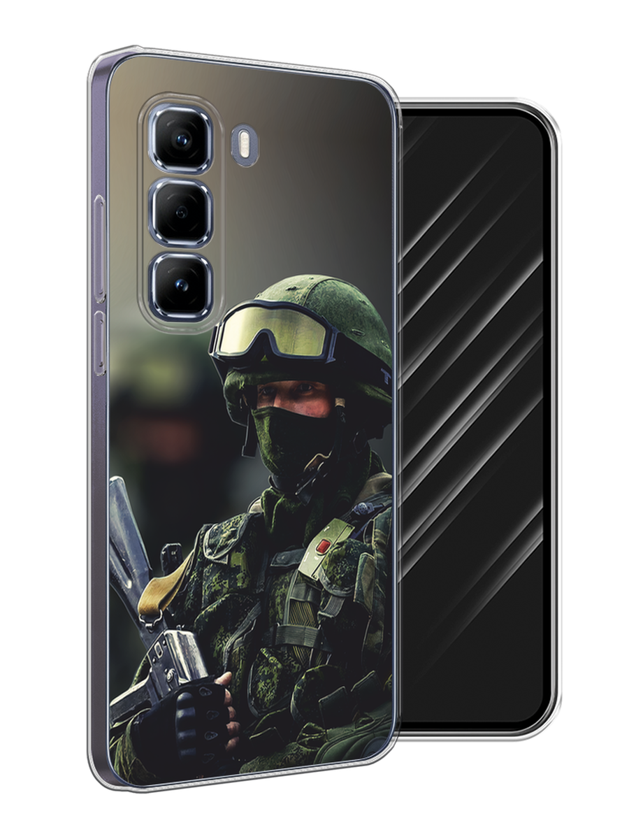 

Чехол Awog на Infinix Hot 50 Pro "Солдат", Зеленый;серый, 3106950-1