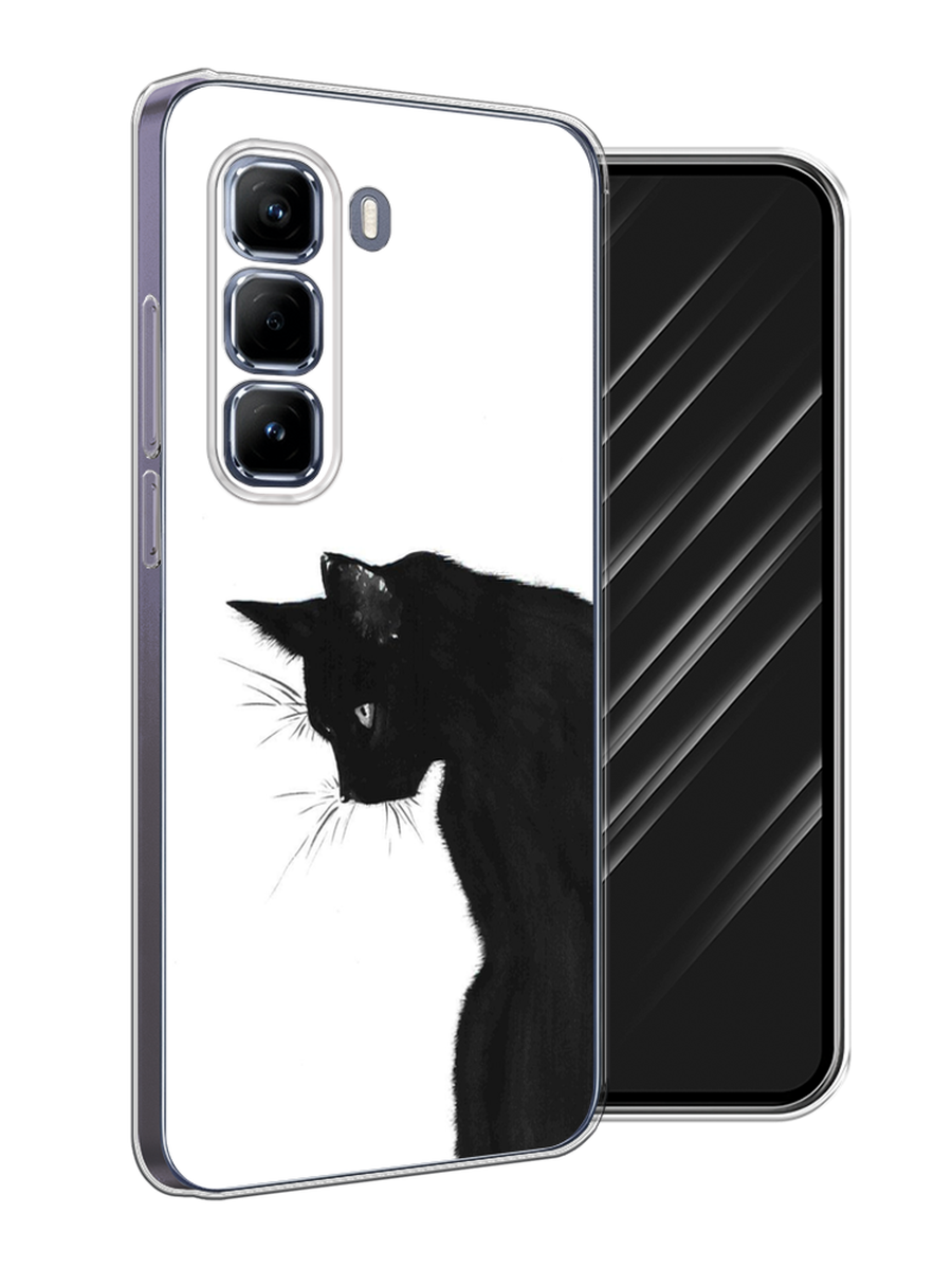 

Чехол Awog на Infinix Hot 50 Pro "Black cat", Черный;белый, 3106950-1