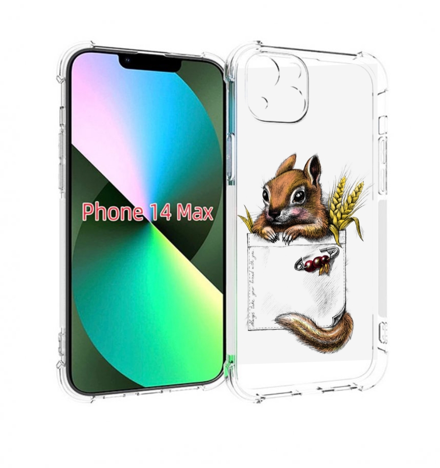 

Чехол MyPads Белочка для iPhone 14 Plus (6.7), Прозрачный, Tocco