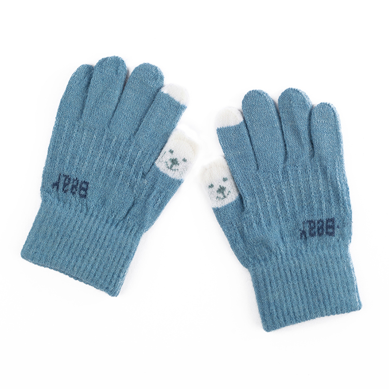 

Перчатки детские Baziator Мишка цв. голубой р. 14, Мишка