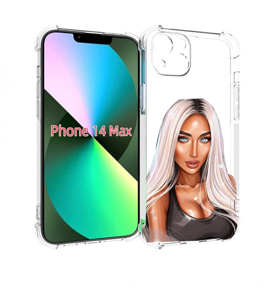 

Чехол MyPads Блондинка женский для iPhone 14 Plus (6.7), Прозрачный, Tocco
