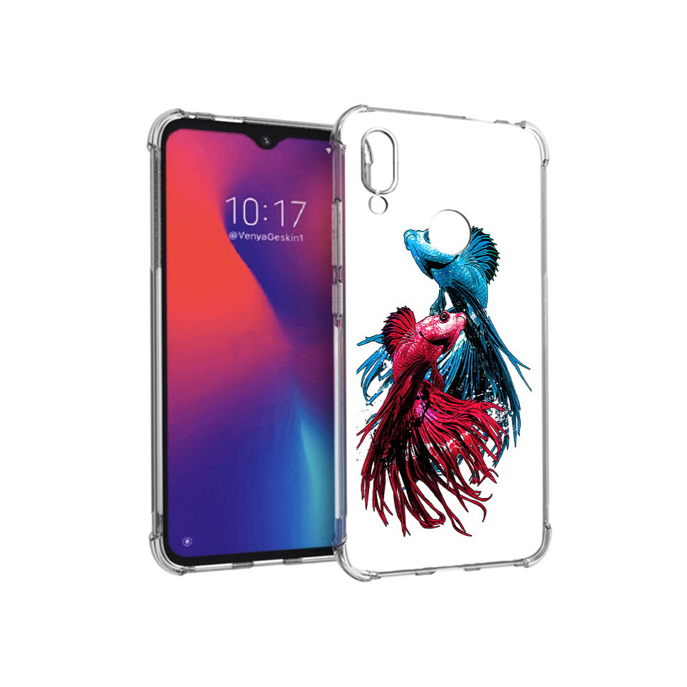 

Чехол MyPads Tocco для Xiaomi Redmi Note 7 рыбы петушки (PT125338.275.592), Прозрачный, Tocco