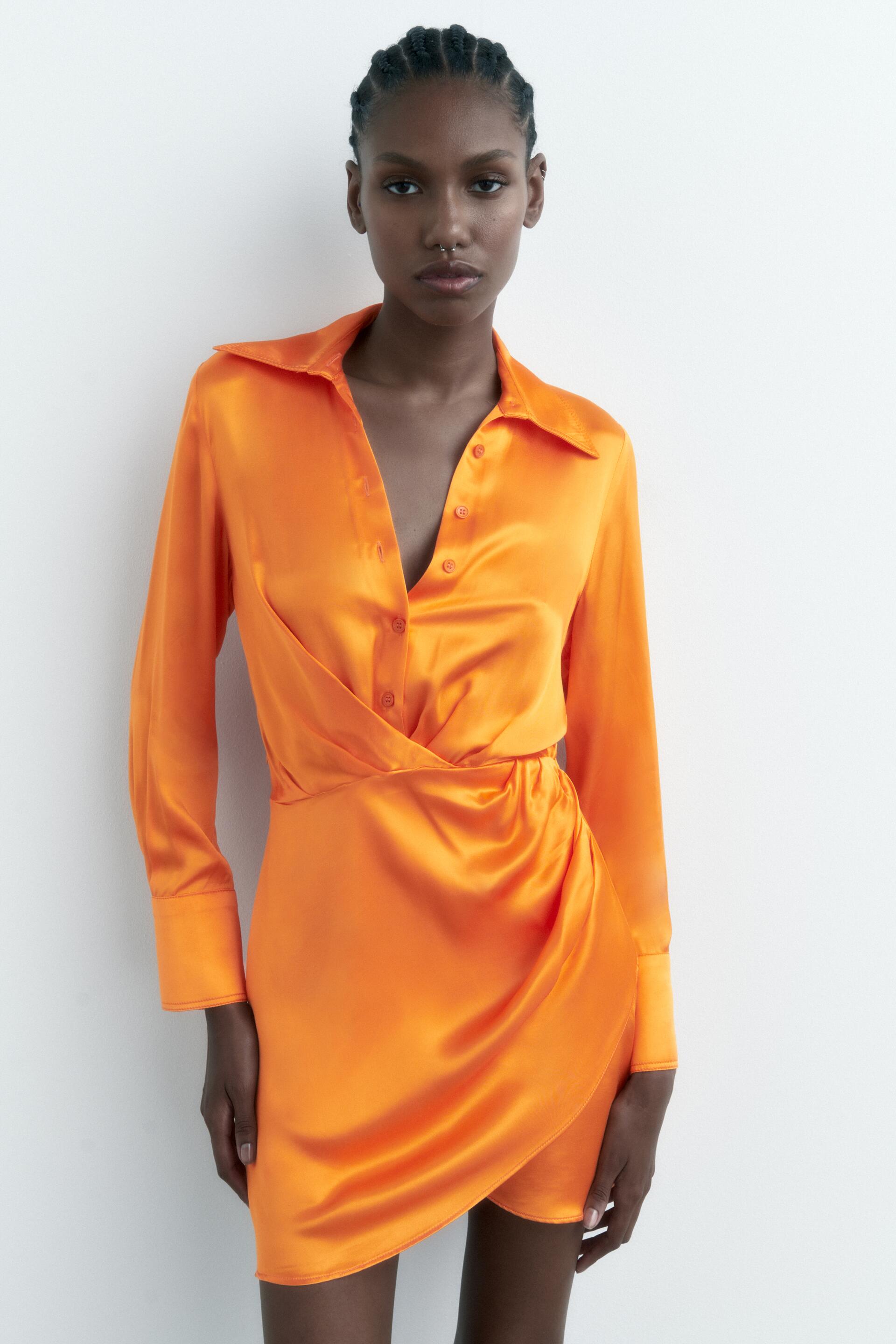 

Платье женское ZARA 04437251 оранжевое S, 04437251
