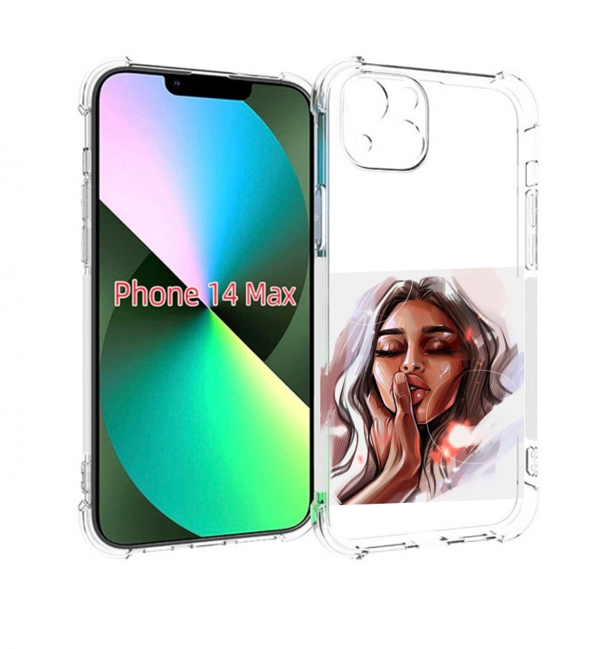 

Чехол MyPads Большие-губы женский для iPhone 14 Plus (6.7), Прозрачный, Tocco