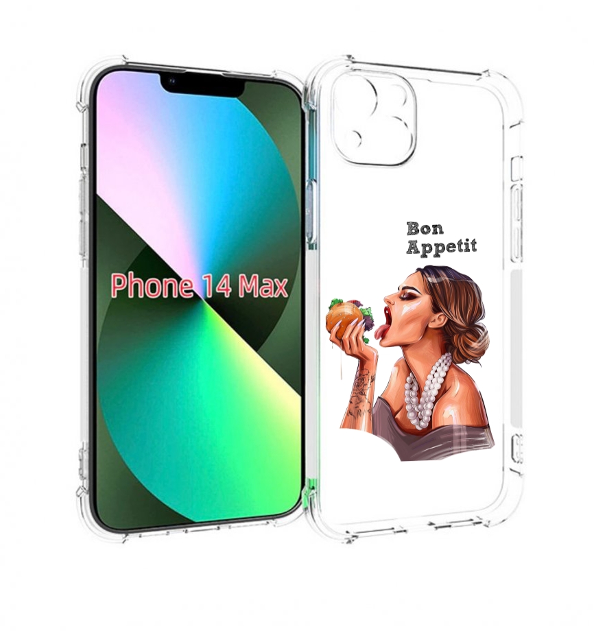 

Чехол MyPads Бон-аппетит для iPhone 14 Plus (6.7), Прозрачный, Tocco