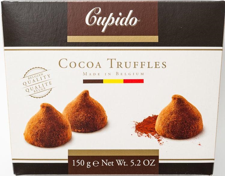 Из Бельгии: конфеты Cupido Cocoa Truffles, шоколадный трюфель, 150 г