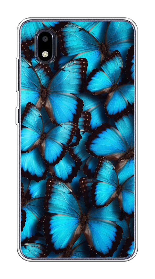 

Чехол на ZTE Blade A3 (2020) "Тропическая бабочка 2", Голубой;черный, 133650-1