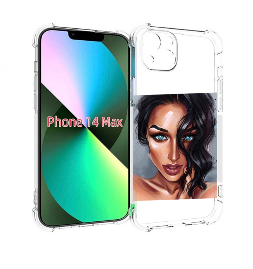 

Чехол MyPads Брюнетка для iPhone 14 Plus (6.7), Прозрачный, Tocco