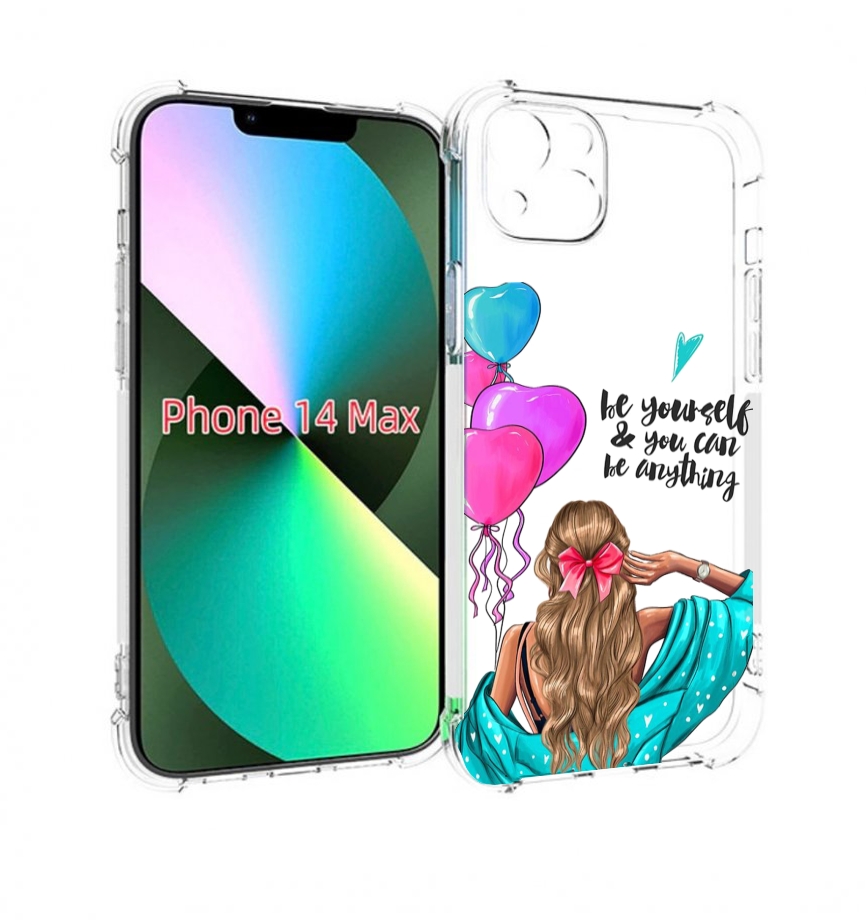 

Чехол MyPads Будь-собой для iPhone 14 Plus (6.7), Прозрачный, Tocco