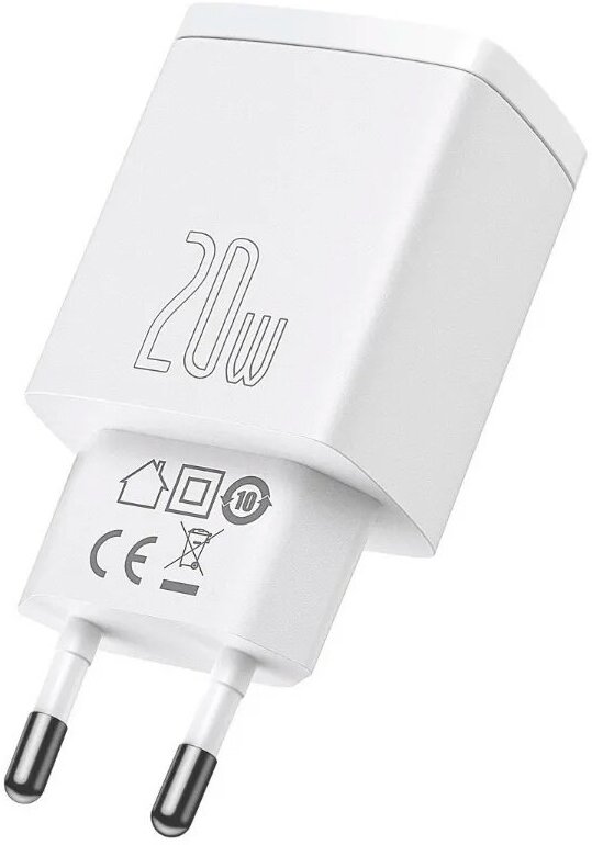 Сетевое зарядное устройство Baseus Сompact CCXJ-B01 U+C 20W EU 3 А белый