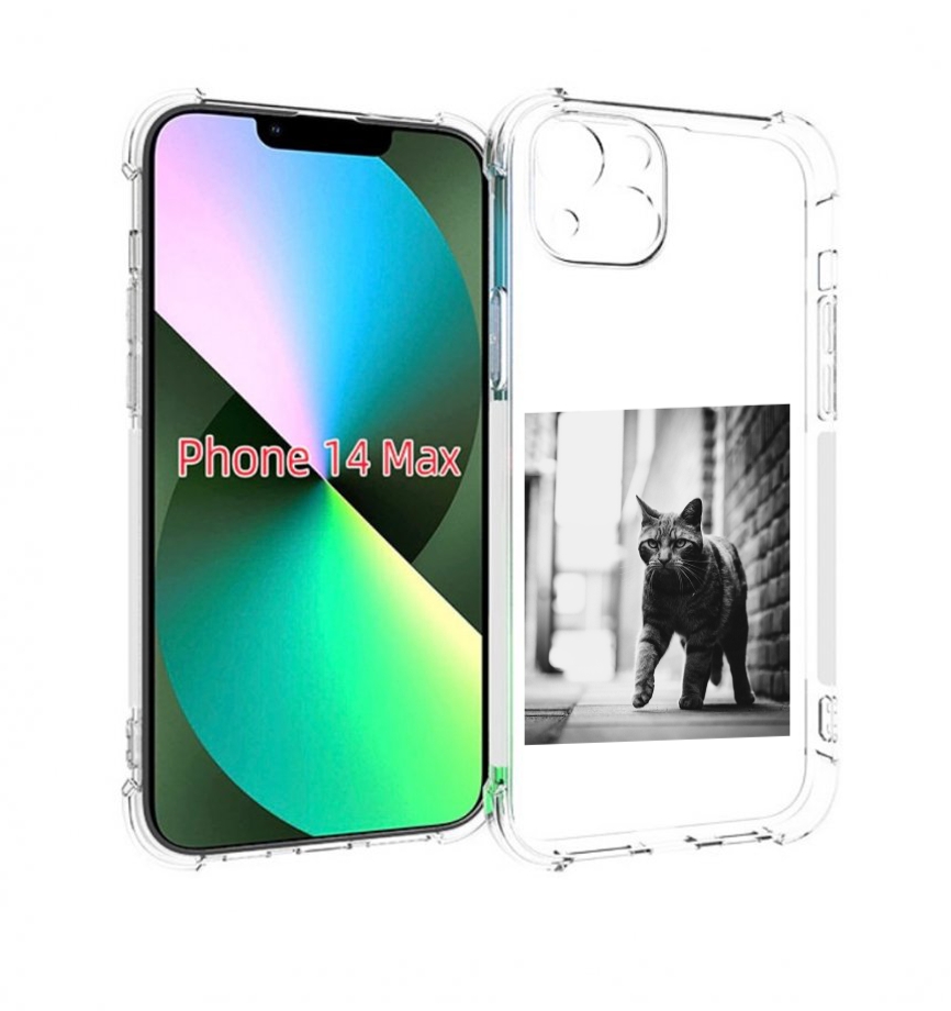 

Чехол MyPads Важный-кот для iPhone 14 Plus (6.7), Прозрачный, Tocco