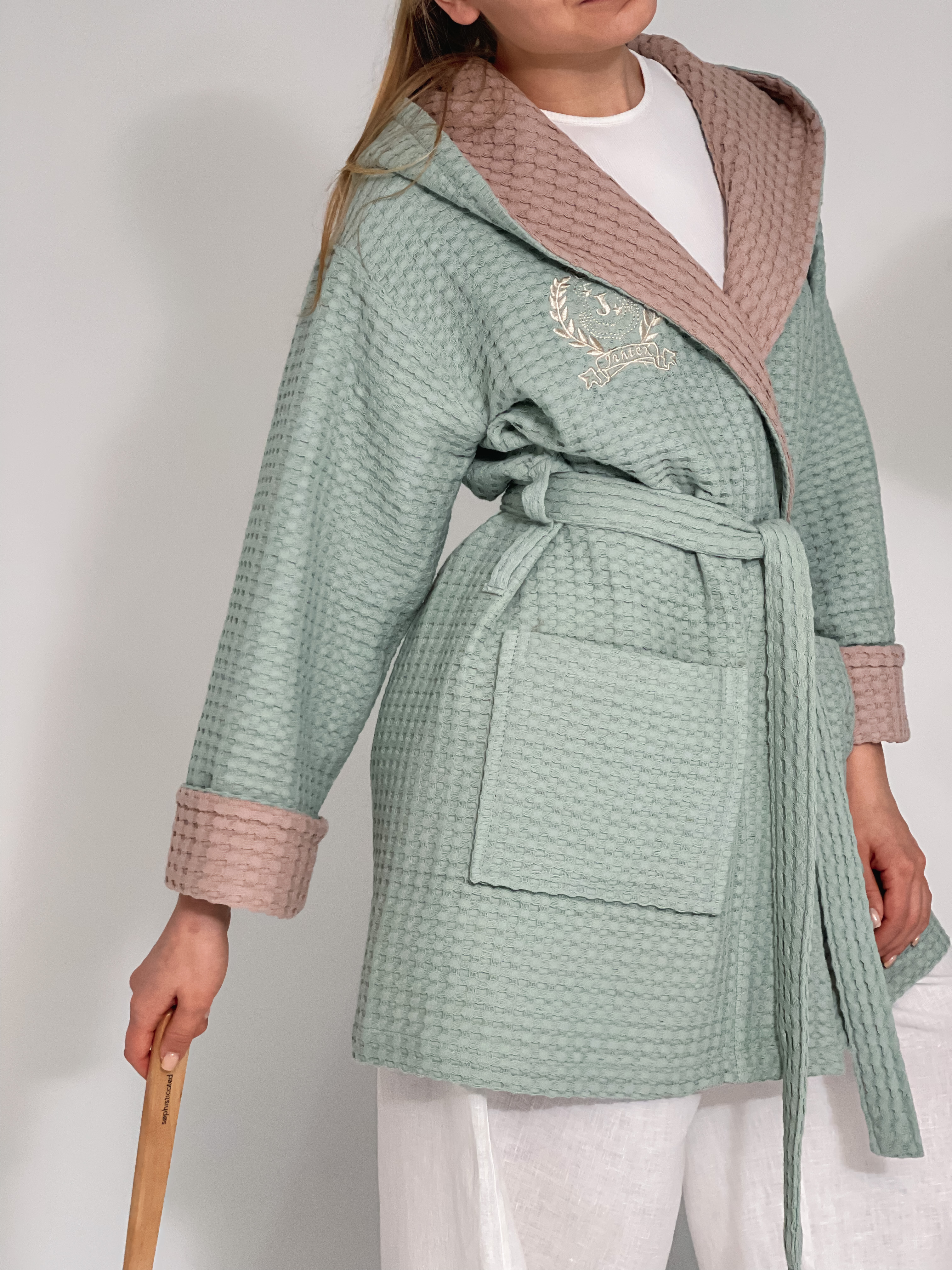 Халат женский JAN TEX JT50-23kk бирюзовый 2XL