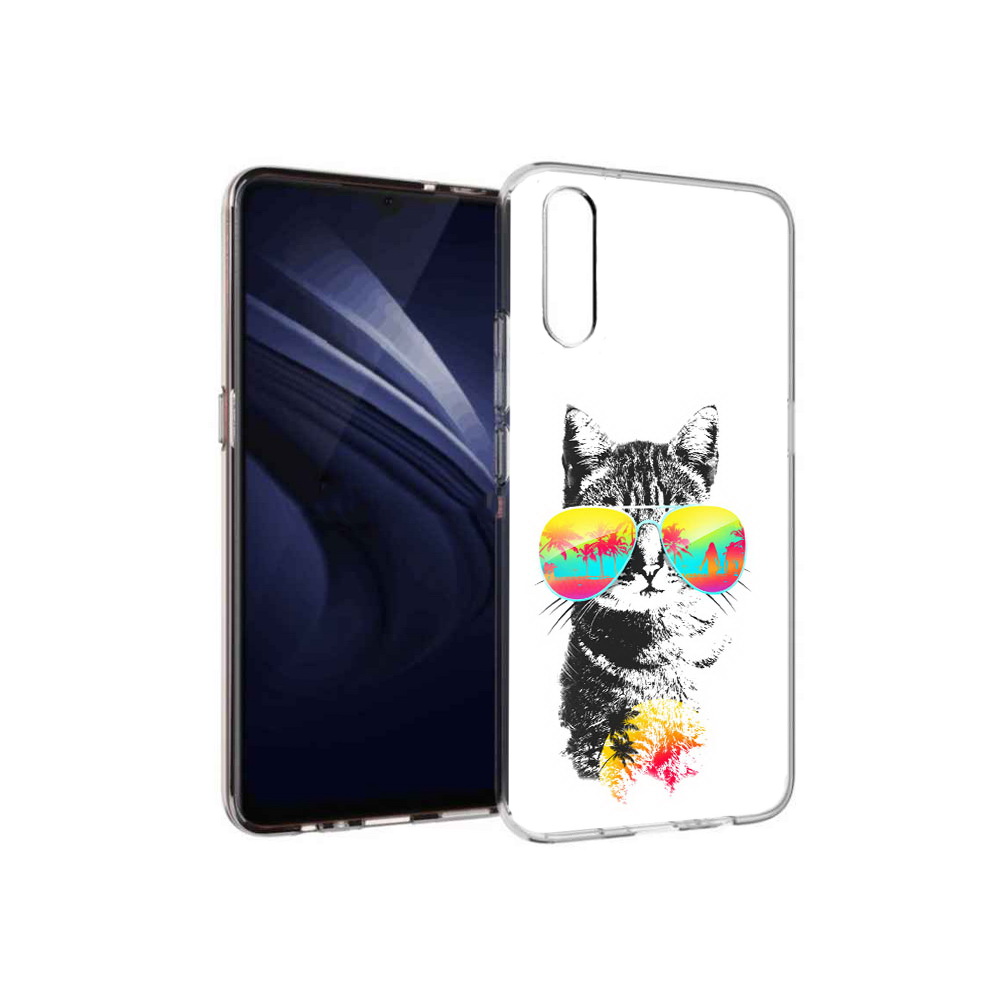 

Чехол MyPads Tocco для Vivo V17 Neo крутой кот (PT226959.388.425), Прозрачный, Tocco