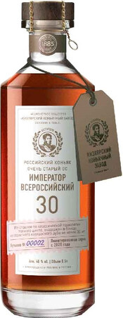 

Коньяк ККЗ Император Всероссийский 30 лет с мюзле 40% 0,5 л