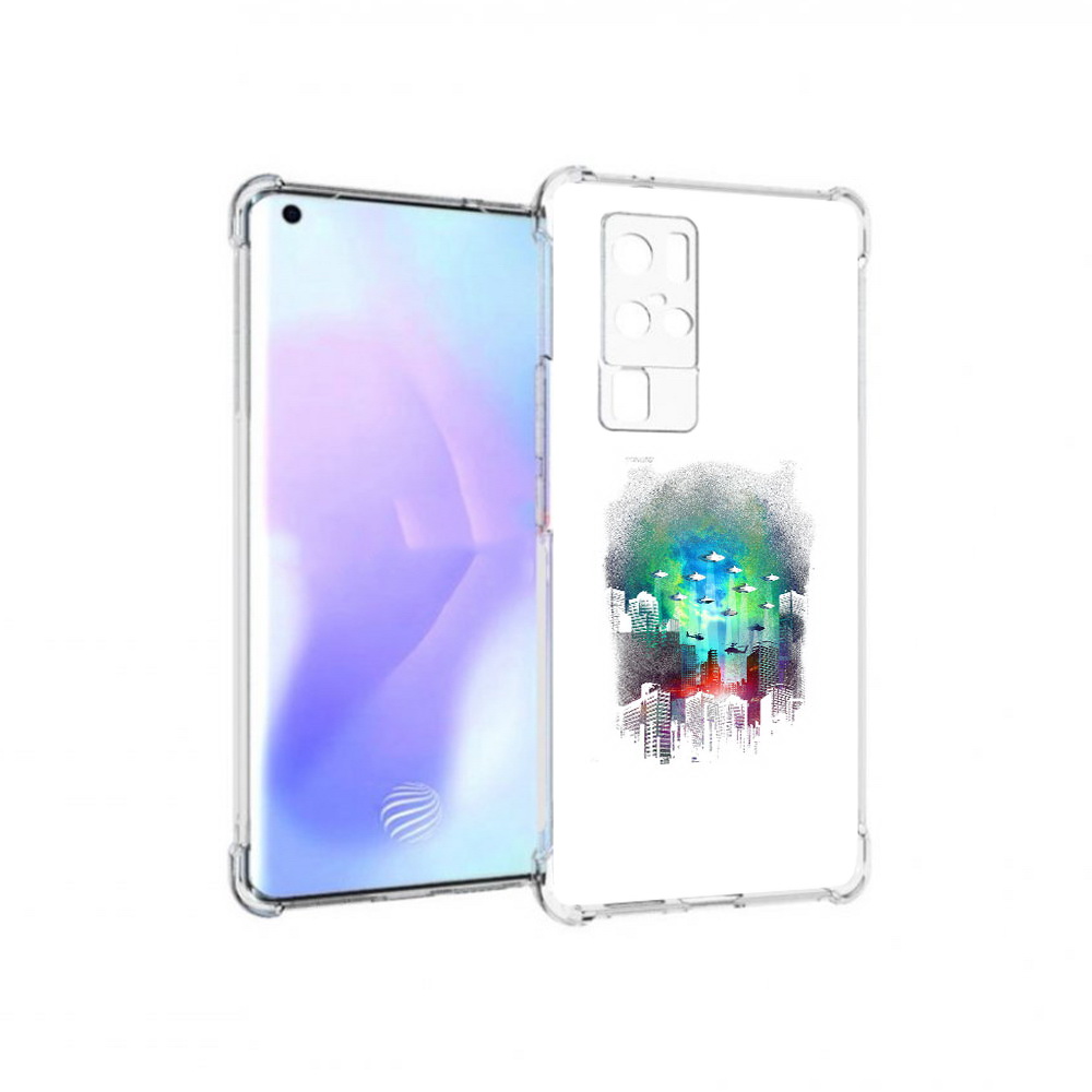 

Чехол MyPads Tocco для Vivo X50 Pro город в свечении (PT226970.404.296), Прозрачный, Tocco