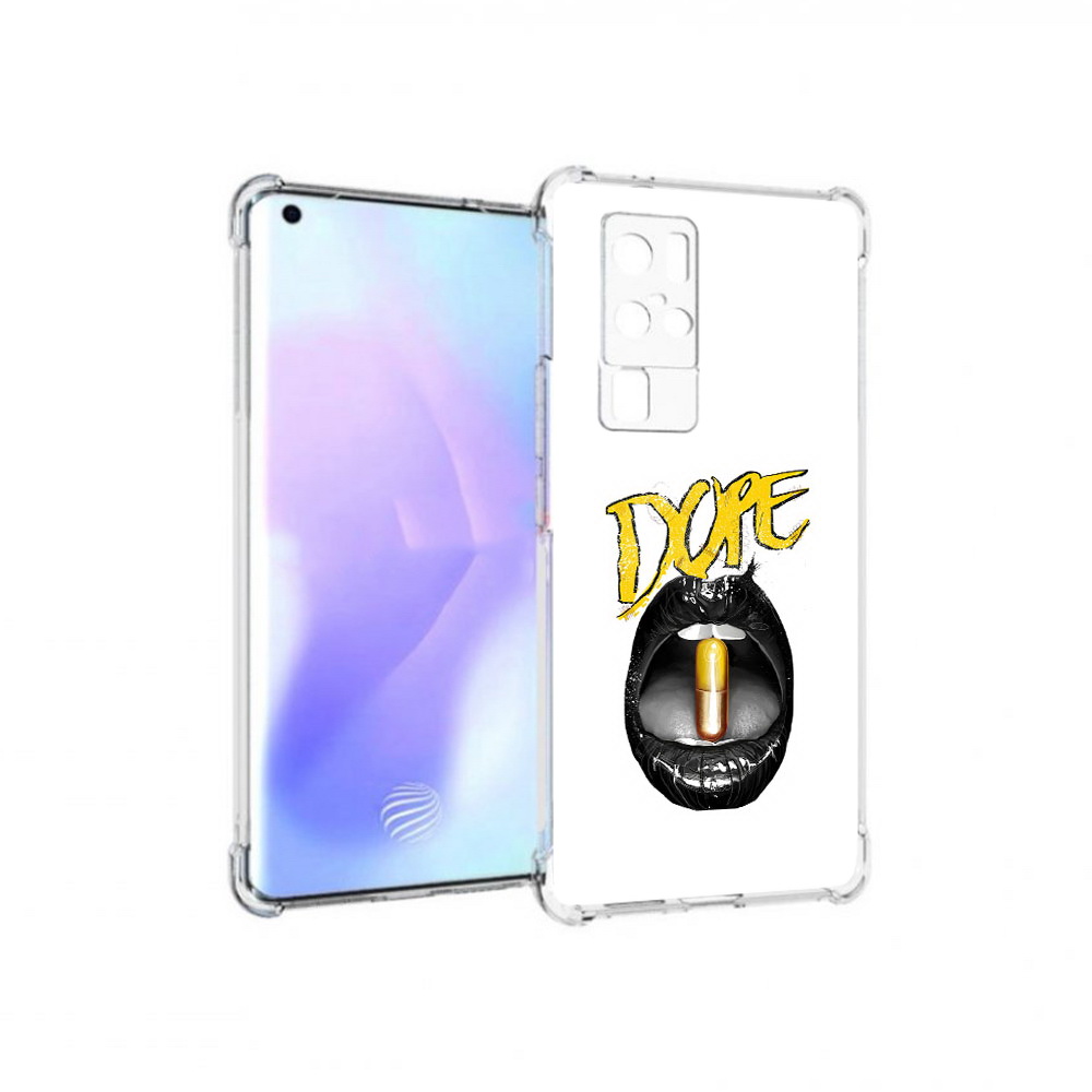 

Чехол MyPads Tocco для Vivo X50 Pro губы (PT226970.404.303), Прозрачный, Tocco