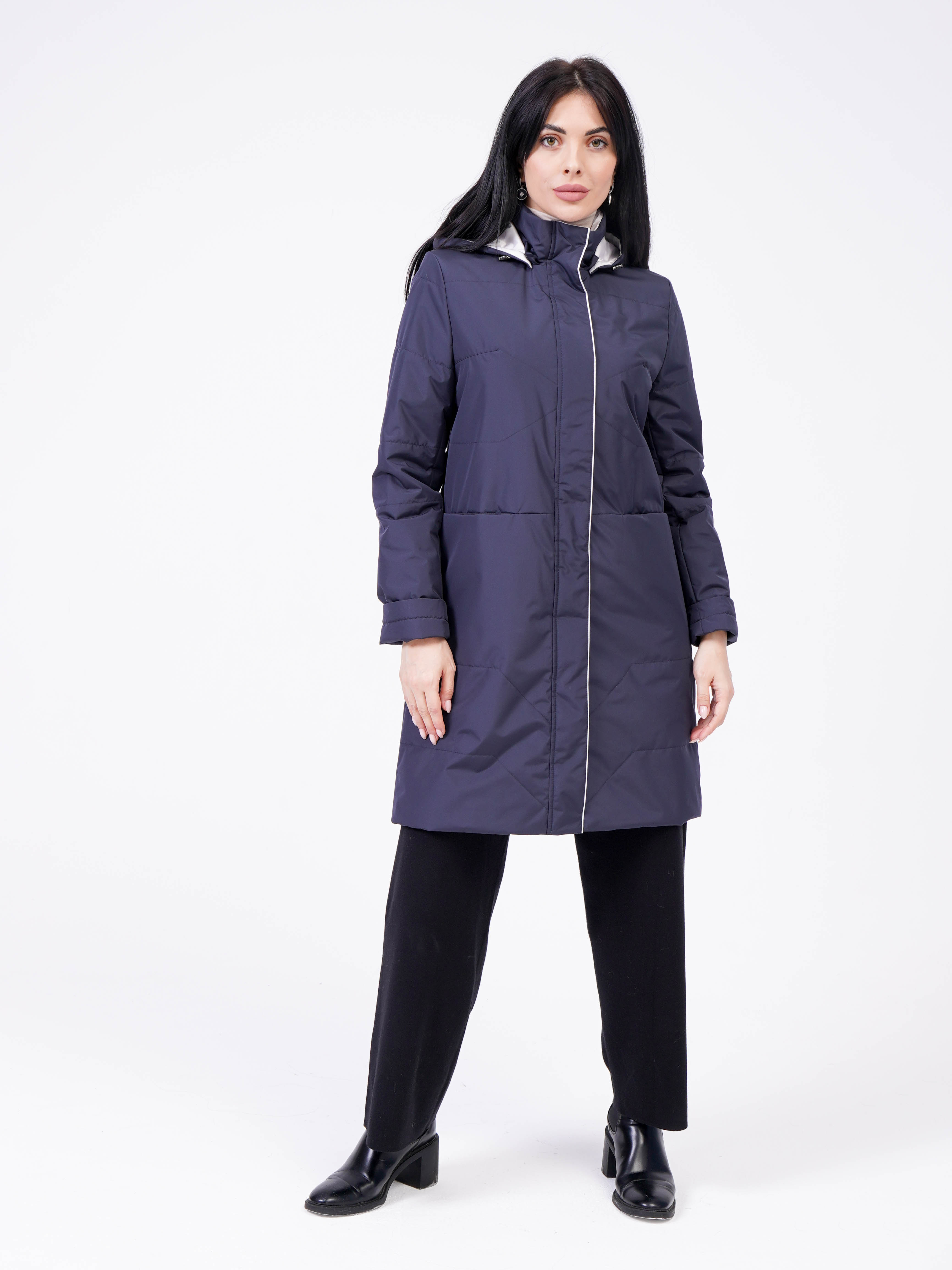 

Пальто женское Maritta 24-3037-10 синее 38 EU, Синий, 24-3037-10