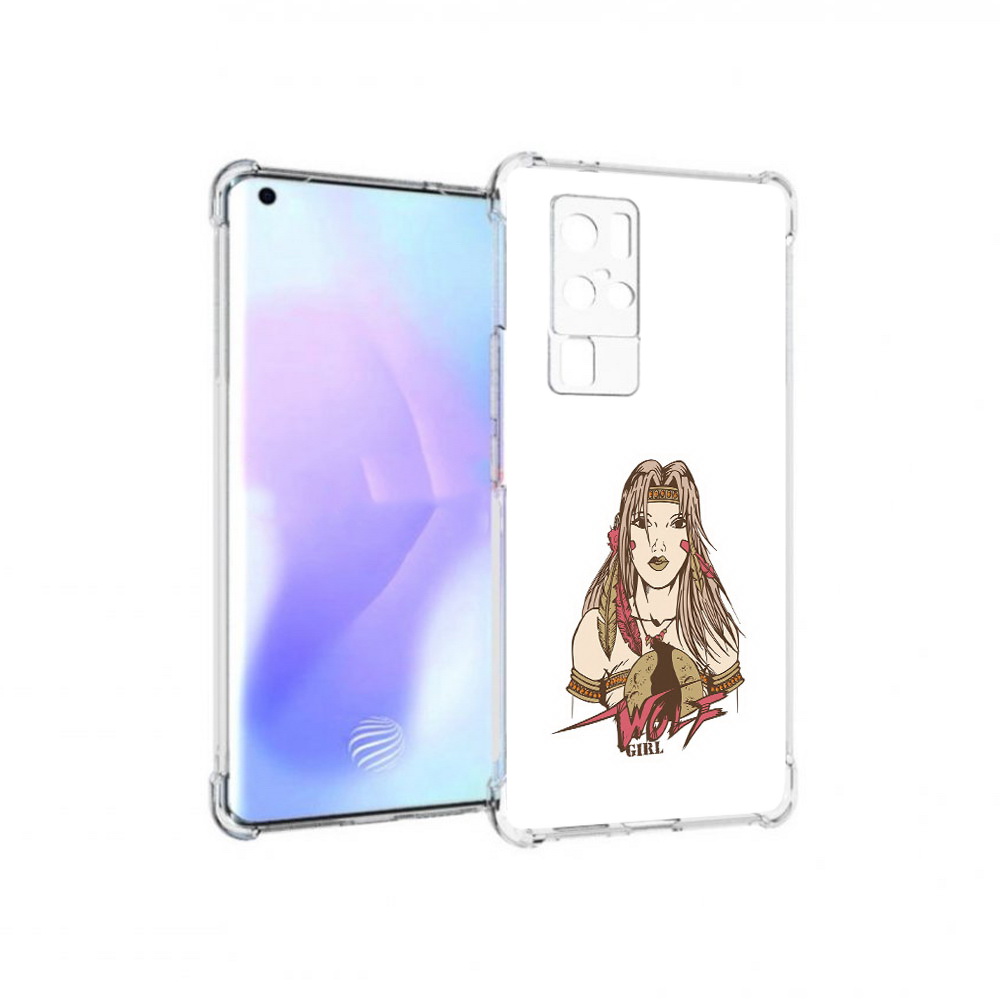 

Чехол MyPads Tocco для Vivo X50 Pro девушка волк (PT226970.404.306), Прозрачный, Tocco