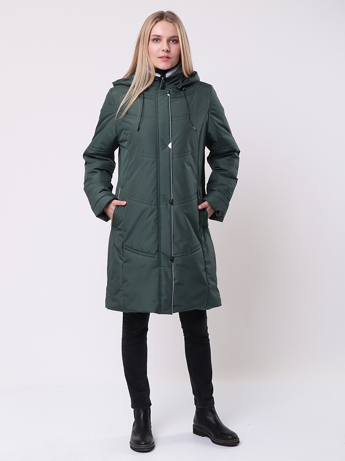 Пальто женское Maritta 24-3037-10 зеленое 38 EU