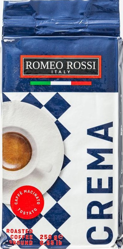 фото Из италии: кофе молотый romeo rossi эспрессо крема, 250 г