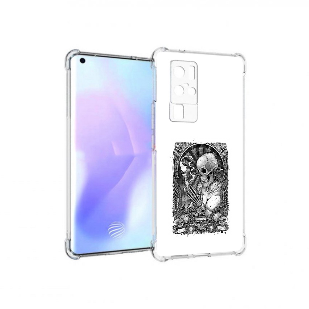 

Чехол MyPads Tocco для Vivo X50 Pro девушка скелет (PT226970.404.316), Прозрачный, Tocco