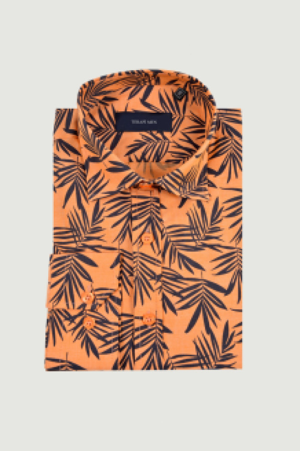 Рубашка мужская Terapi Giyim 23495 оранжевая L (доставка из-за рубежа)