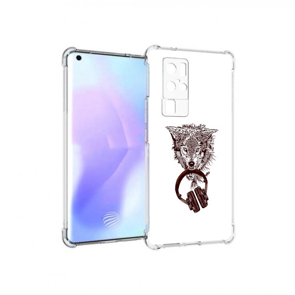 

Чехол MyPads Tocco для Vivo X50 Pro дикий волк (PT226970.404.325), Прозрачный, Tocco