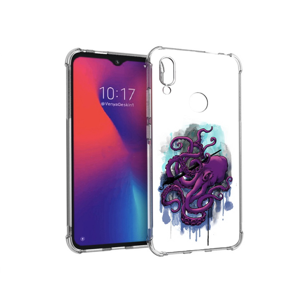 Чехол MyPads Tocco для Xiaomi Redmi Note 7 фиолетовый осьминог (PT125338.275.658)